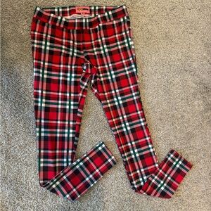 Tipsy Elves Red and Green Plaid Leggings